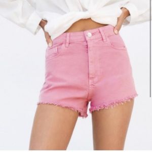Zara high-wasted pink shorts Size 2